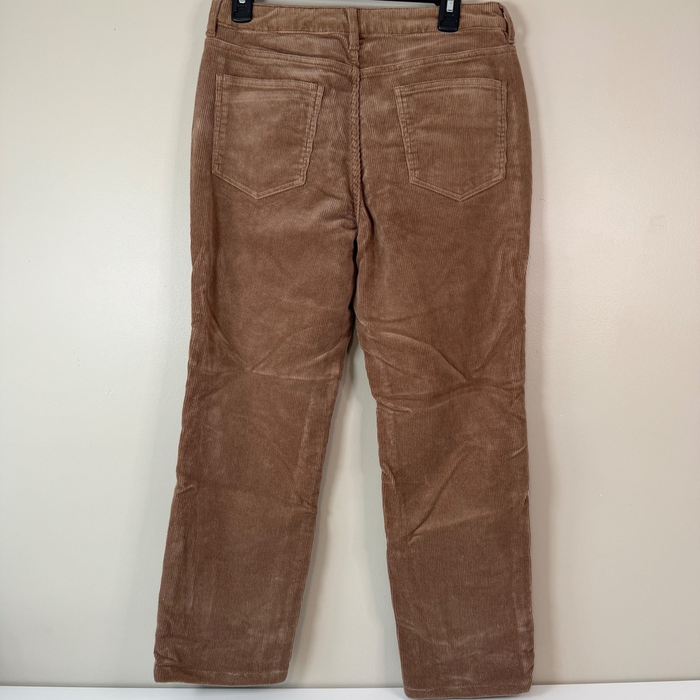 Quince Straight Leg Corduroy Pants Womens 8 Organic Stretch High Rise Ankle